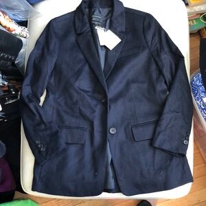 Talbots navy wool blend blazer